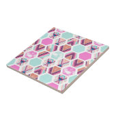 Waterverf Hexagon Patroon Tegeltje (Zijkant)