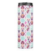 Waterverf Hexagon Patroon Thermosbeker (Achterkant)