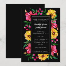 Waterverf Hibiscus & Dahlias Virtual Wedding