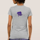 Waterverf Hibiscus Dames T-shirt (Achterkant)