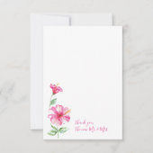 Waterverf Hibiscus Dank u wel Notitiekaartje (Voorkant)