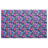 Waterverf Hibiscus (Dark IV) Stof (Yard (91,4 cm))