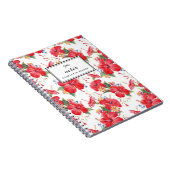 Waterverf Hibiscus en Lantana Pattern Notitieboek (Rechterzijde)