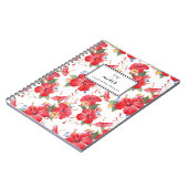 Waterverf Hibiscus en Lantana Pattern Notitieboek (Linkerzijde)