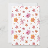 Waterverf Hibiscus en Tropische bladeren Birthday Kaart (Achterkant)