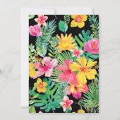 Waterverf Hibiscus Floral Tropical Birthday Party Kaart (Achterkant)