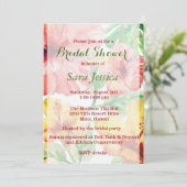 Waterverf Hibiscus Flowers Vrijgezellenfeest Kaart (Staand voorkant)