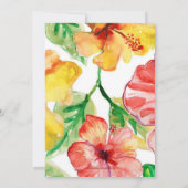 Waterverf Hibiscus Flowers Weddenschap Kaart (Achterkant)