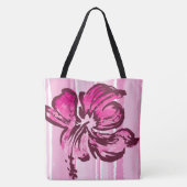 Waterverf Hibiscus Hawaiian Omkeerbare Beach zak Tote Bag (Achterkant)