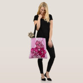 Waterverf Hibiscus Hawaiian Omkeerbare Beach zak Tote Bag (Op model)