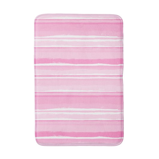 Waterverf Hibiscus Hawaiian Stripe Badmat (Voorkant Verticaal)