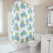 Waterverf Hibiscus Hawaiian Tropisch Douchegordijn (In situ)