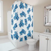 Waterverf Hibiscus Hawaiian Tropisch Douchegordijn (In situ)