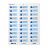 Waterverf Hibiscus Hawaiian Tropisch Etiket (Full Sheet)