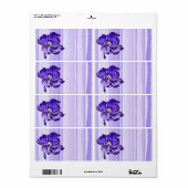 Waterverf Hibiscus Hawaiian Tropisch Etiket (Full Sheet)