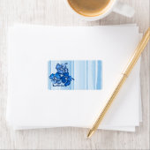 Waterverf Hibiscus Hawaiian Tropisch Etiket (Insitu)