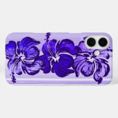Waterverf Hibiscus Hawaiian Tropisch Paars Case-Mate iPhone Case (Achterkant (horizontaal))