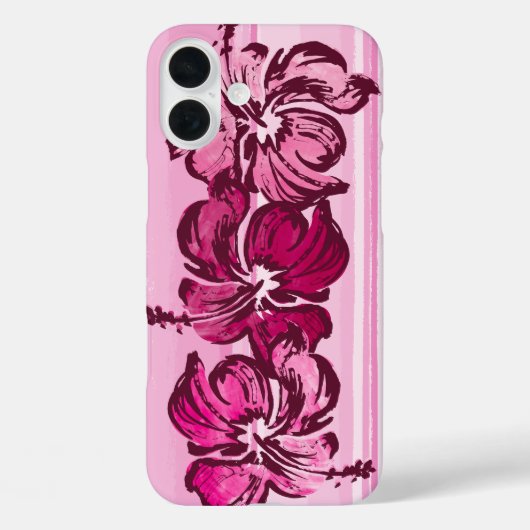 Waterverf Hibiscus Hawaiian Tropisch Roze Case-Mate iPhone Case (Achterkant)