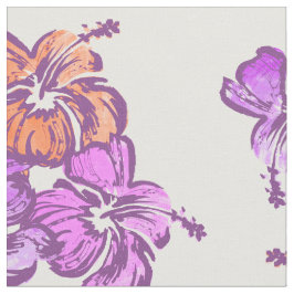 Waterverf Hibiscus Hawaiian Tropisch Stof