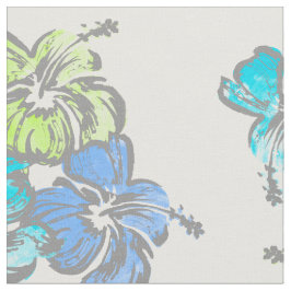 Waterverf Hibiscus Hawaiian Tropisch Stof