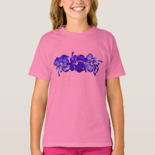 Waterverf Hibiscus Hawaiian Tropisch T-shirt