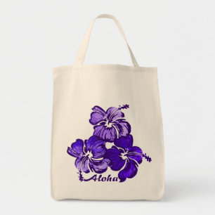 Waterverf Hibiscus Hawaiian Tropisch Tote Bag