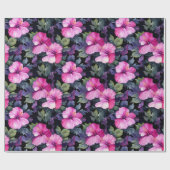 Waterverf Hibiscus inpakpapier (Vlak)