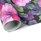 Waterverf Hibiscus inpakpapier (Rol Hoek)