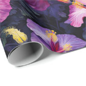 Waterverf Hibiscus inpakpapier (Rol Hoek)