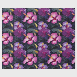 Waterverf Hibiscus inpakpapier