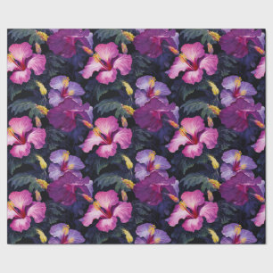 Waterverf Hibiscus inpakpapier