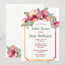 Waterverf Hibiscus Luau Vrijgezellenfeest Kaart