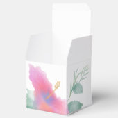 Waterverf Hibiscus Maui Wedding Bedankdoosjes (Geopend)