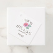 Waterverf Hibiscus Maui Wedding Bedankjes Labels (In situ)