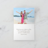 Waterverf Hibiscus Maui Wedding Bedankkaart (Binnen)