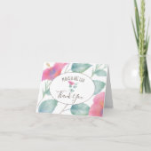 Waterverf Hibiscus Maui Wedding Bedankkaart (Voorkant)