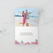 Waterverf Hibiscus Maui Wedding Bedankkaart (Binnen)