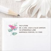 Waterverf Hibiscus Maui Wedding Etiket (Insitu)