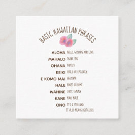 Waterverf Hibiscus Maui Wedding Informatiekaartje