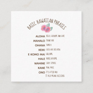 Waterverf Hibiscus Maui Wedding Informatiekaartje