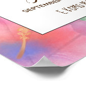 Waterverf Hibiscus Maui Wedding Poster (Hoek)