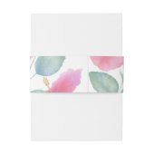 Waterverf Hibiscus Maui Wedding Uitnodigingen Wikkel (Achterkant Voorbeeld)