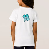 Waterverf Hibiscus Meisjes T-shirt (Achterkant)