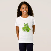 Waterverf Hibiscus Meisjes T-shirt (Voorkant volledig)