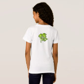 Waterverf Hibiscus Meisjes T-shirt (Achterkant volledig)