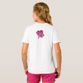 Waterverf Hibiscus Meisjes T-shirt (Achterkant volledig)