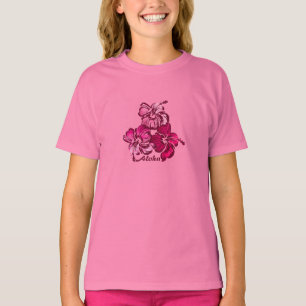 Waterverf Hibiscus Meisjes T-shirt