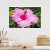 Waterverf Hibiscus Print (Keuken)