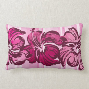 Waterverf Hibiscus Reversible Lumbar Pillow Kussen