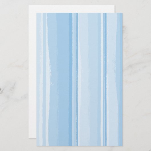 Waterverf Hibiscus Striped Coordinating Briefpapier (Voorkant / Achterkant)